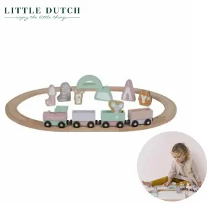 LITTLE DUTCH リトルダッチ 木製レールトレイン ピンク