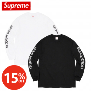 SUPREME X CLAYTON PATTERSON L/S TEE シュプリーム クレイトン・パターソン L/S ロンT 男女兼用 ホワイト ブラック